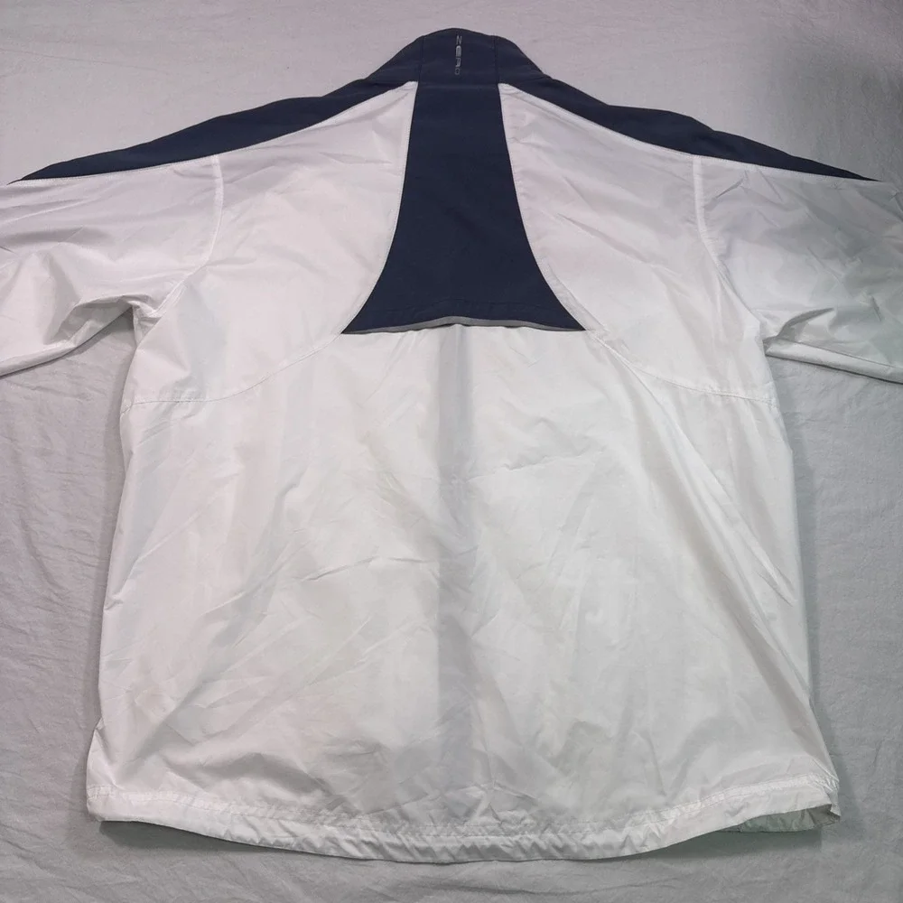 Zero Restriction 1/4 Zip Golf Windbreaker Jacket MENS MEDIUM S/S WHITE GRAY